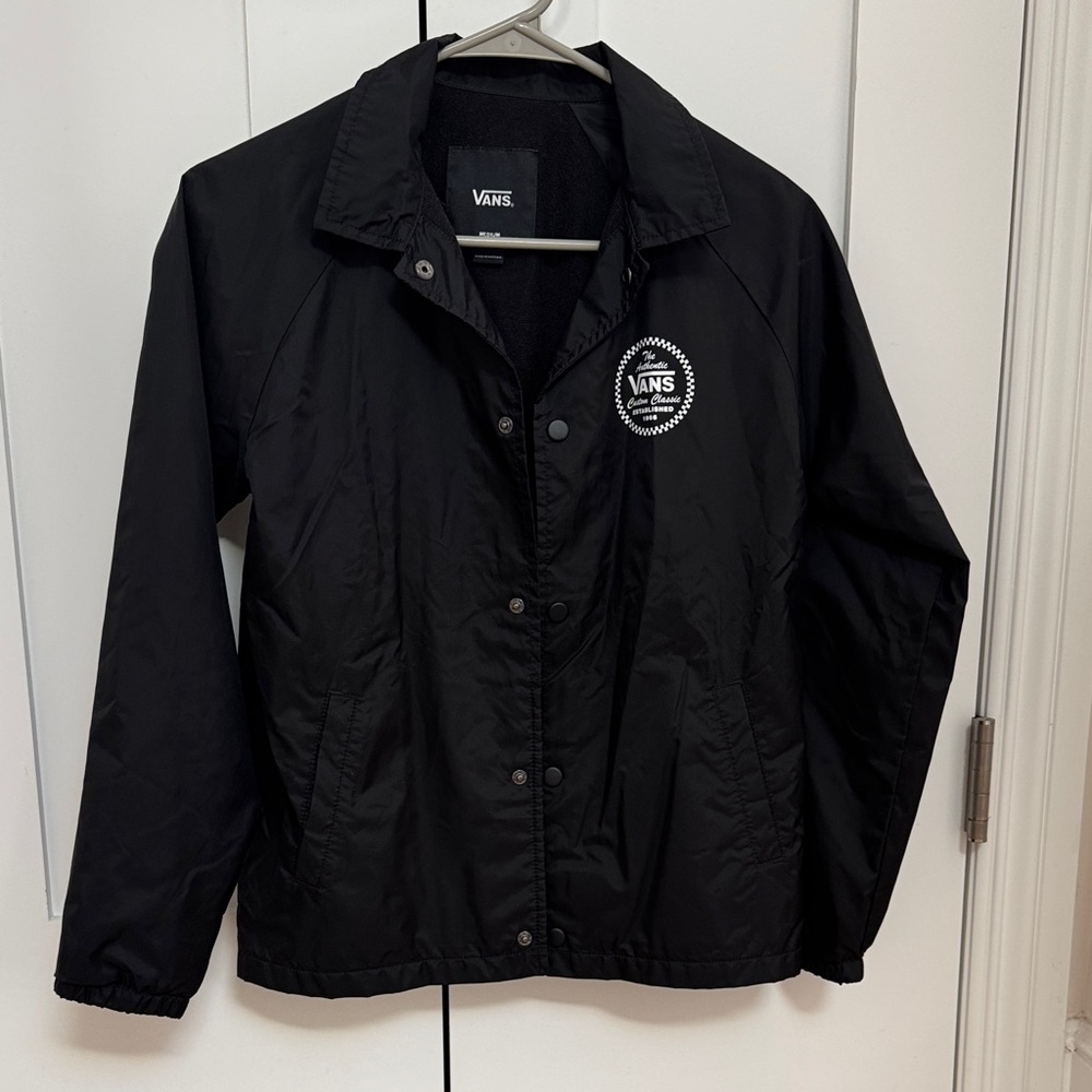 Vans used black jacket boys size medium 10-12